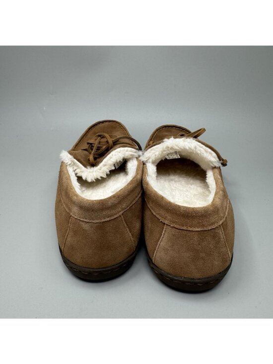 Vionic Adler Moccasin Slippers Brown Suede Shearling Lined Slip On Mens Size 10 main image 8